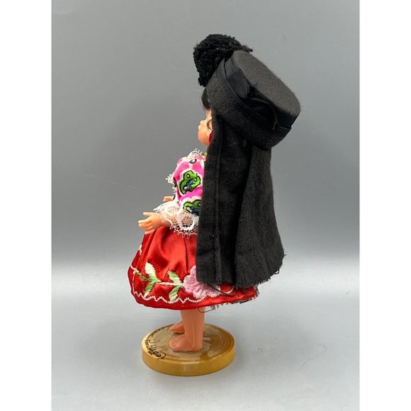 Toys Vintage 8 Tall Nazareportugal Doll On Wooden Stand Dolls Eyes